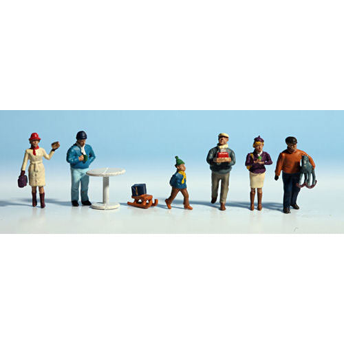 NOCH Christmas Market (6) Figure Set HO Gauge Scenics 15926