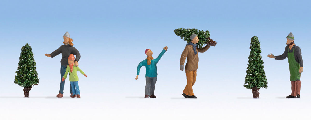 Noch Selling Christmas Trees (5) Figure Set N15927 HO Scale