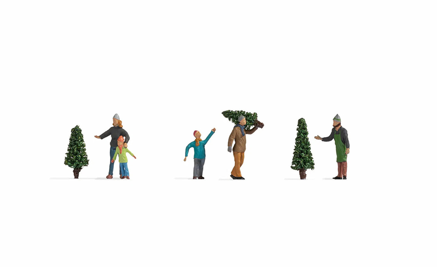 Noch Selling Christmas Trees (5) Figure Set N15927 HO Scale
