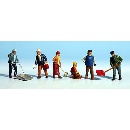 NOCH Winter Work (6) Figure Set HO Gauge Scenics 15928