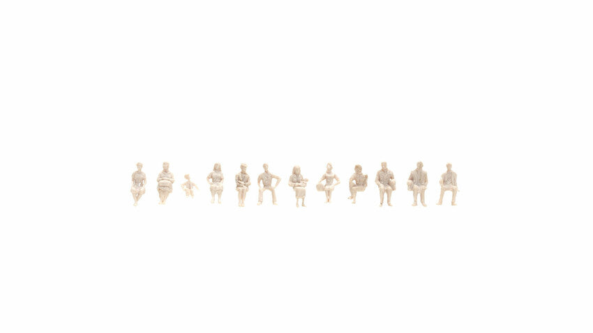 Noch 16000 Unpainted Seated People Architecture Line Figure Set 1:100