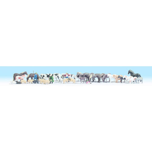 NOCH Animals (36) Mega Economy Figure Set HO Gauge Scenics 16049