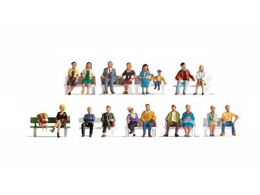 Noch Sitting People XL Figure Set HO Gauge N16131