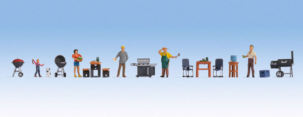 Noch Barbeque Party Themed Figure Set N16200 HO Scale