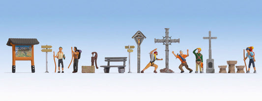 Noch In the Mountains Themed Figure Set N16210 HO Scale