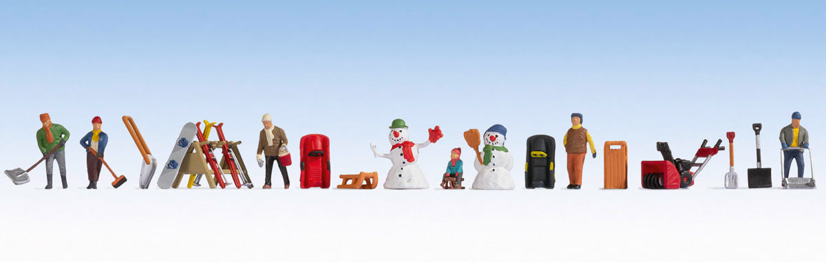 Noch Winter's Day Themed Figure Set N16220 HO Scale