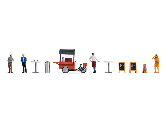 Noch At the Coffee Stall Themed Figure Set N16230 HO Gauge