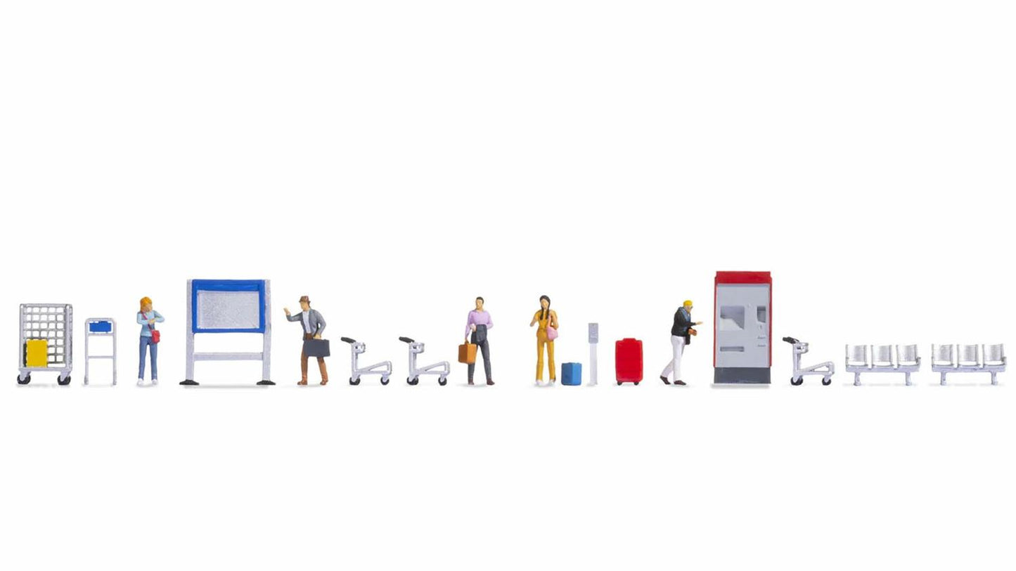 Noch Station Platform Themed Figure Set N16268 HO Gauge