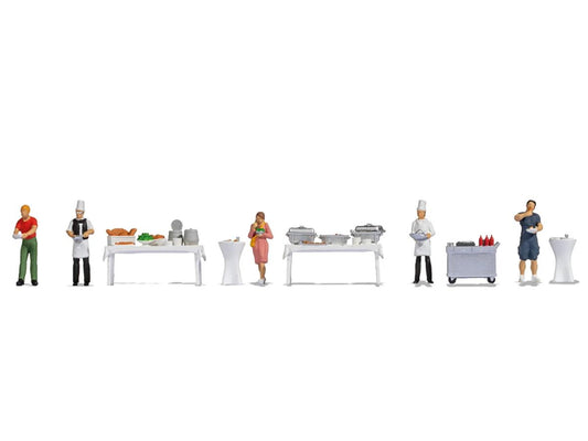 Noch At the Buffet Themed Figure Set HO Gauge N16276