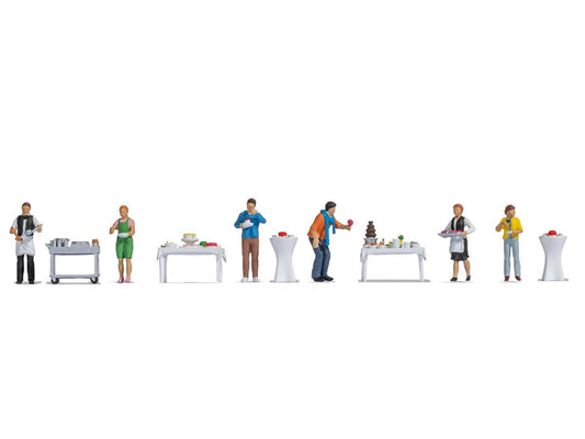 Noch At the Buffet Themed Figure Set HO Gauge N16277