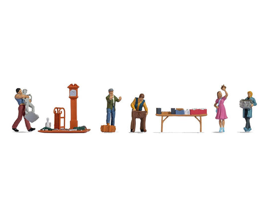 Noch At the Flea Market Themed Figure Set HO Gauge N16280