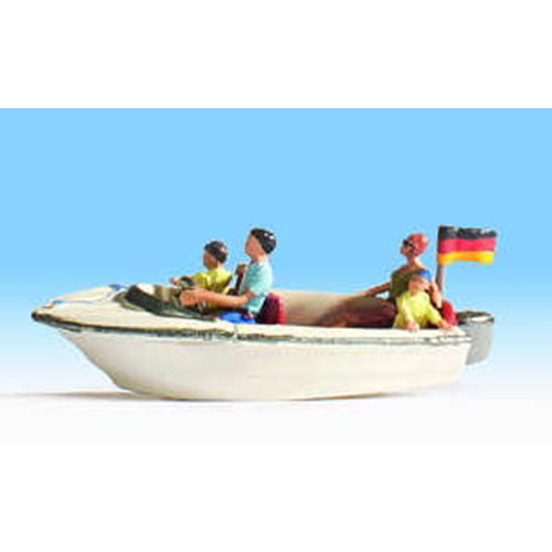 NOCH Motor Boat w/ Figures HO Gauge Scenics 16820