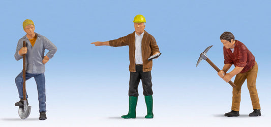Noch Construction Workers (3) Figure Set N17830 O Scale