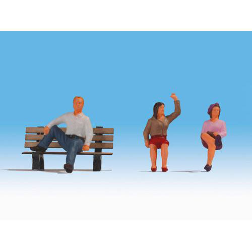 NOCH Seated People (3) Figure Set HO Gauge Scenics 17860