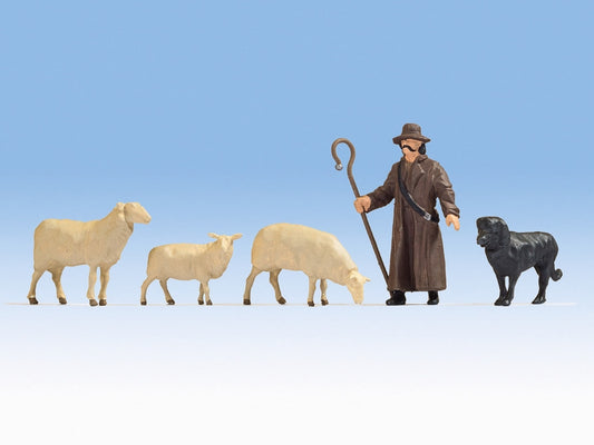 Noch Shepherd & Sheep Figure Set O Gauge 17901