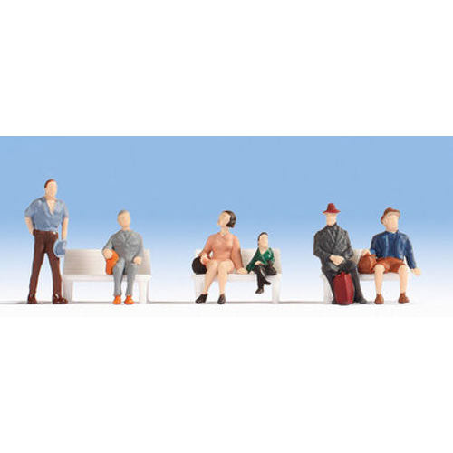 NOCH Seated Passengers (6) Hobby Figure Set HO Gauge Scenics 18116