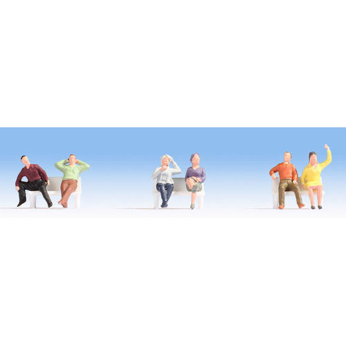 NOCH Sitting People (6) Hobby Figure Set HO Gauge Scenics 18132