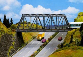 NOCH Girder Bridge Kit 36x6.5x10.6cm HO Gauge Scenics 21320