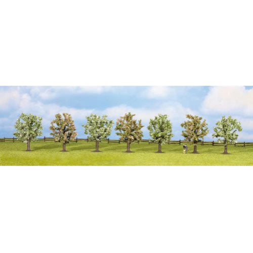 NOCH Fruit Tree in Blossom (7) Classic Economy Trees 8cm HO Gauge Scenics 25092