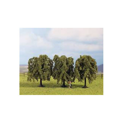 NOCH Weeping Willow (3) Classic Trees 8cm HO Gauge Scenics 25130