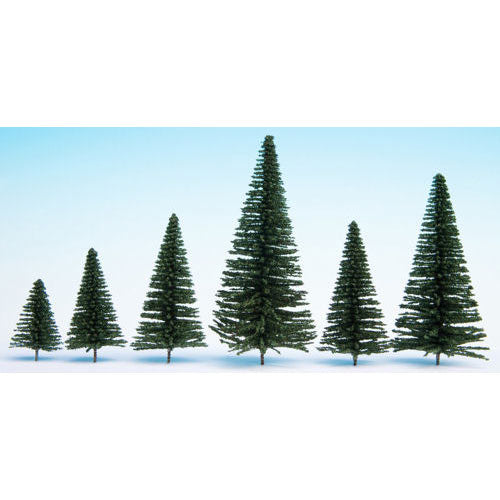 NOCH Fir (50) w/ Planting Pins Hobby Trees 5-14cm HO Gauge Scenics 26831