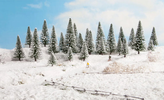 Noch Snow Fir (25) Hobby Trees 3.5-9cm Multi Scale 32828