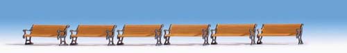 Noch Benches (6) Accessory Set N Gauge 35849
