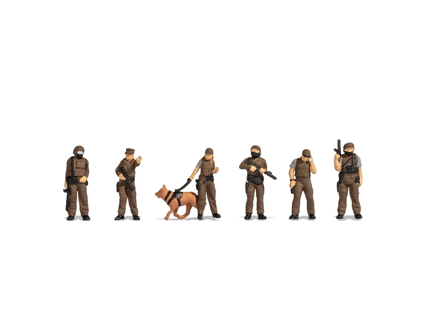 Noch Special Forces (6) & Dog Figure Set N36079 N Gauge