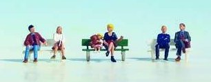 Noch Seated People (6) and Bench Figure Set N Gauge 36530