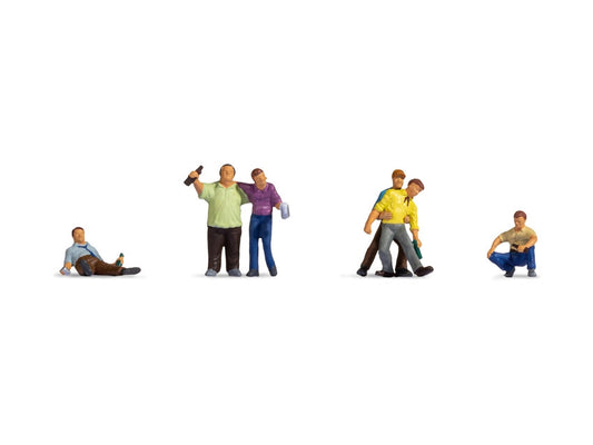 Noch Drunk People (6) Figure Set N36559 N Scale