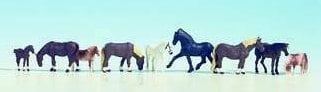 Noch Horses (9) Figure Set N Gauge 36761