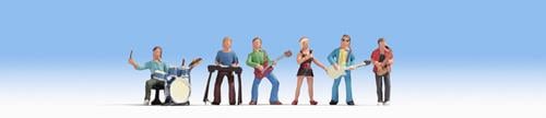 Noch Rock Band (6) and Accessories Figure Set N Gauge 36839