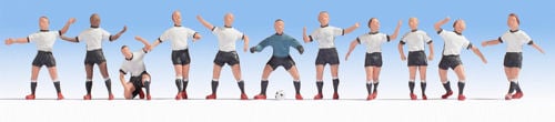 Noch Germany Football Team (11) Figure Set N Gauge 36965