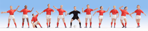 Noch Austria Football Team (11) Figure Set N Gauge 36967