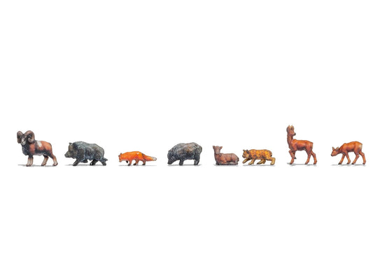 Noch Forest Animals (8) 3D Master Figure Set Z Gauge N44543