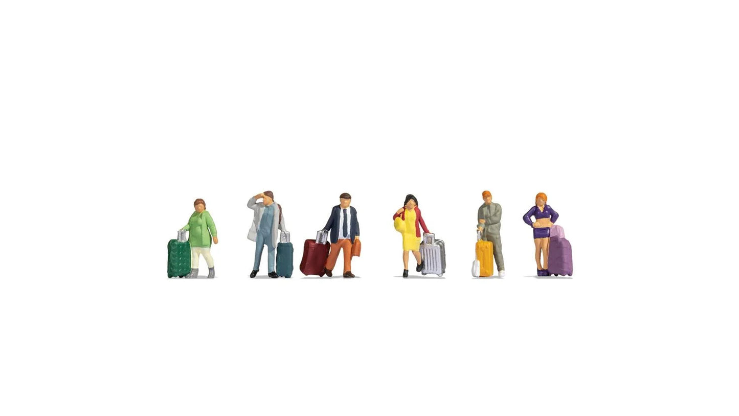 Noch Passengers with Modern Luggage (6) Figure Set N45223 TT Gauge