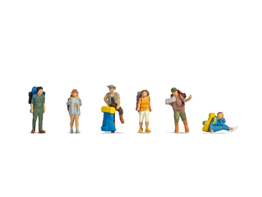 Noch Backpackers (6) Figure Set N45247 TT Gauge