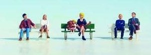 Noch 45530 Seated People (6) and Bench Figure Set TT Scale
