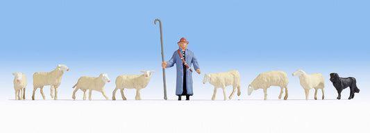 Noch 45748 Shepherd & Sheep Figure Set TT Scale