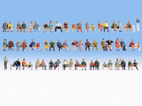 Noch 47402 Sitting People (60) Mega Economy Figure Set TT Scale