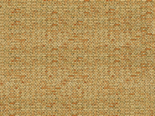 Noch Yellow Brick 3D Cardboard Sheet 25x12.5cm HO Gauge 56613