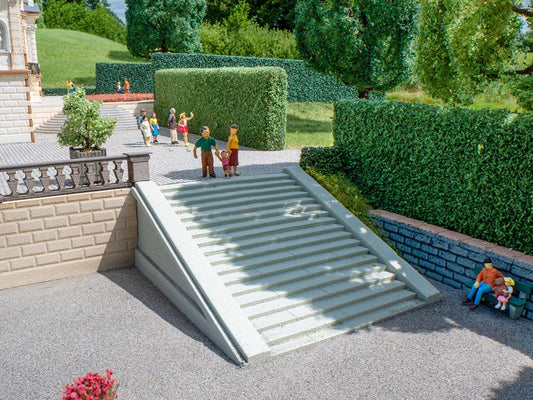 Noch Straight Open Air Staircase Hard Foam (Pre-Built) N58316 HO Gauge