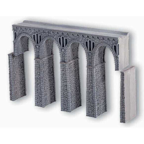 NOCH Quarrystone Viaduct Hard Foam 37x4.4x24.5cm HO Gauge Scenics 58660
