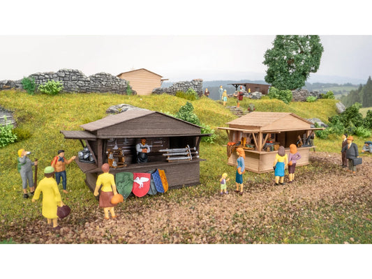 Noch Medieval Market Laser Cut Kit HO Gauge N65618