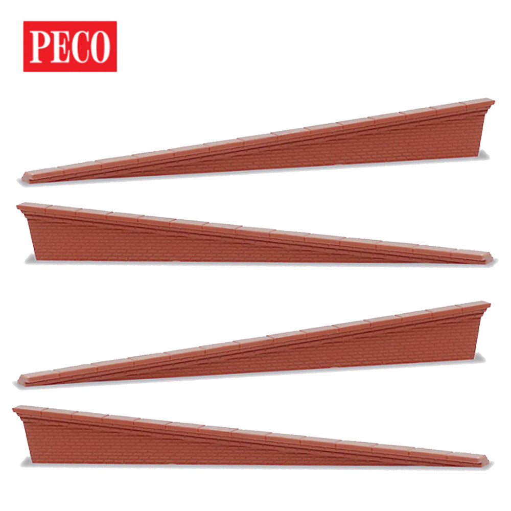 PECO NB-66 Platform Edging Ramps - Brick (2 Pairs) N Gauge