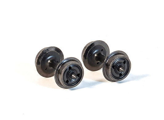 PECO NR-132 3-hole disc wheels n/s tyres 8 axles N Gauge