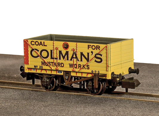 PECO NR-7006P 9ft 7 Plank Open Wagon Colman's Mustard N Gauge