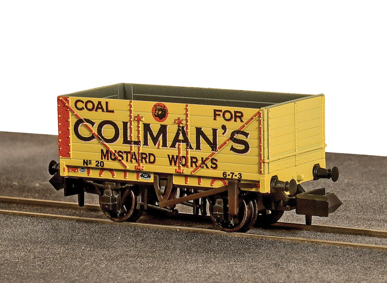 PECO NR-7006P 9ft 7 Plank Open Wagon Colman's Mustard N Gauge