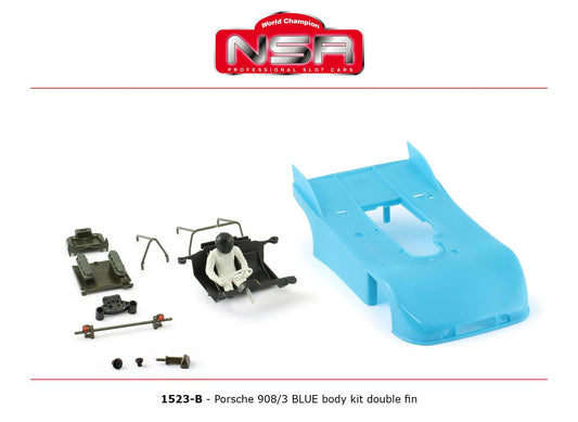NSR Porsche 908/3 Blue Body Kit w/Double Fin NSR1523-B 1:32