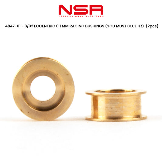 NSR 3/32 Eccentric 0.1mm Racing Bushings 2pcs 1:32 NSR4847-01